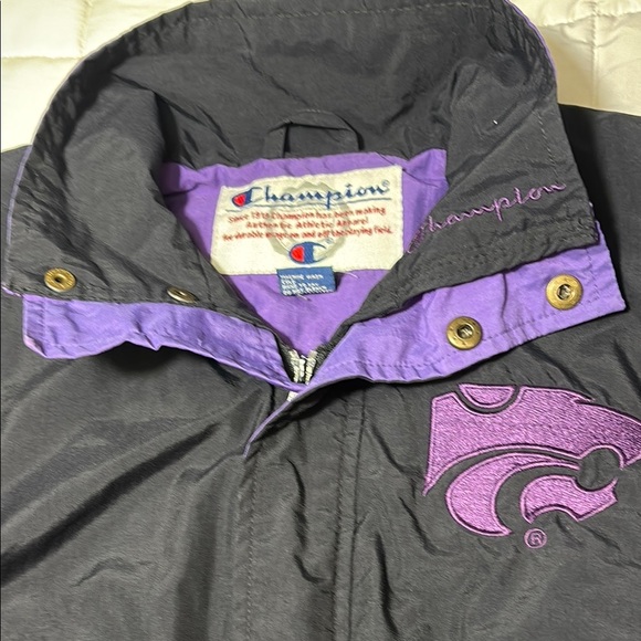 Vintage Champion Kansas State Wildcats Jacket Black Purple
Quilted - Picture 2 of 10